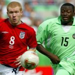 Justice Christopher against England at the 2002 World Cup | Nigeria Loses One of Her Former Great Soccer Players