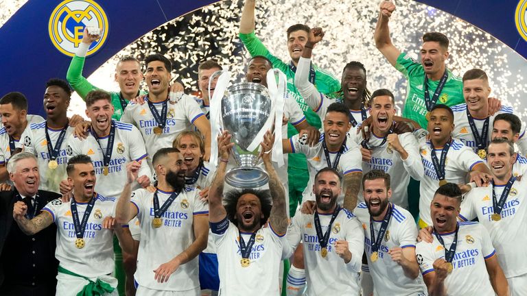 Real Madrid celebrates its victory over Liverpool in the 2022 Champions League final | Great Madrid Wins Again, Confirms Its Soccer Supremacy in Europe