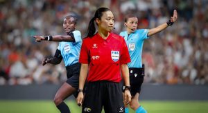 a-group-photograph-of-Referees-Yoshimi-Salima-Mukansanga-and-Stephanie-Frappart Do You Know Why Soccer Referees Officiate with Two Watches?